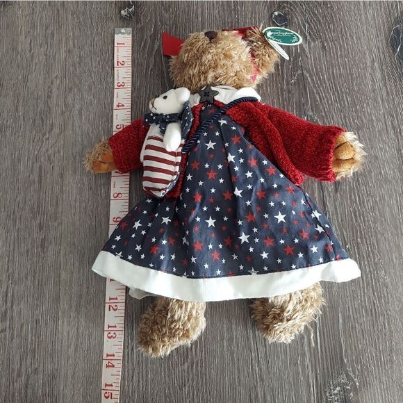 Betsy and Ross Bearington Collection 14" Plush Bear Patriotic Blue Red Outfit - Picture 5 of 5